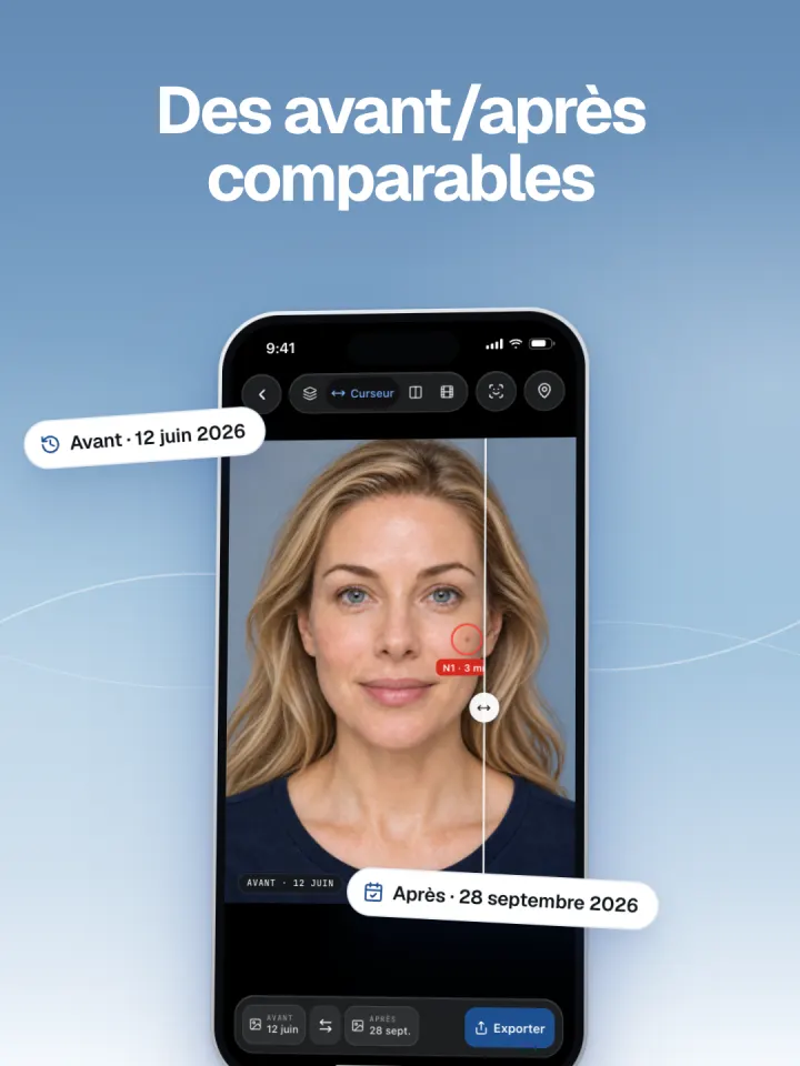Une comparaison avant/après au curseur, entre le 12 juin et le 28 septembre.