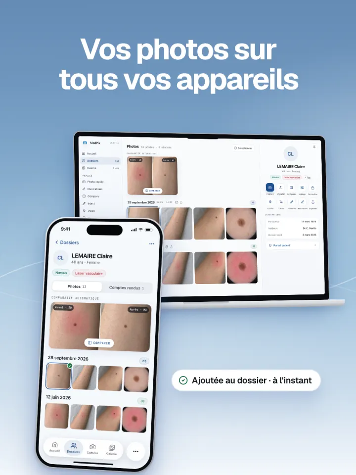 La même séance sur le téléphone et sur l'ordinateur.